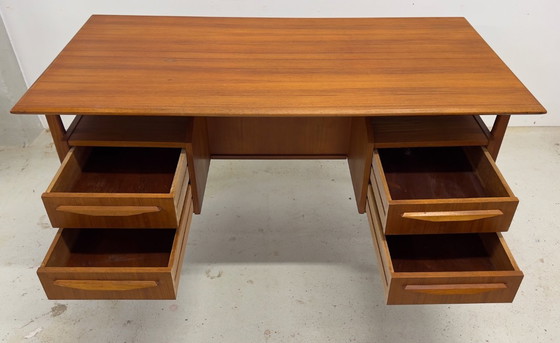 Image 1 of Teak Desk By Gunner Nielsen For Tibergaard, 1960s.