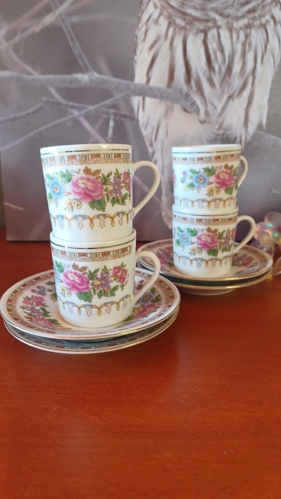 Image 1 of Tazzine da caffè espresso vintage in porcellana di Jingdezhen - Set completo di 4