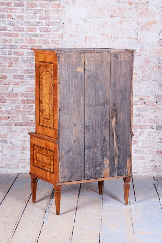 Restauriertes Empire-Sideboard, Kirschholz, wiederbelebter polnischer, tschechischer Stil, 1790er Jahre (photo 23 of 40)