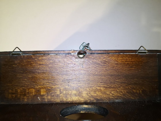 Image 1 of Rare Antique Vintage Retro Wooden and Porcelain Clock from Paris / 1970s