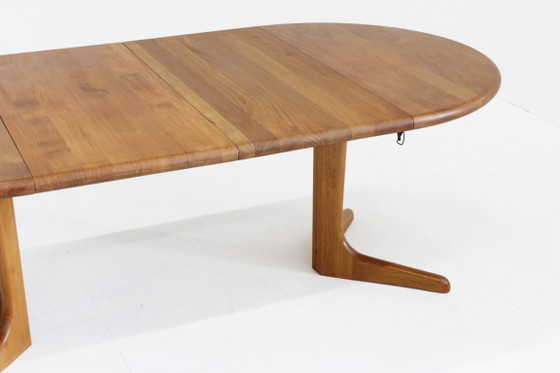 Image 1 of Vintage Danish round extendable dining table, solid teak