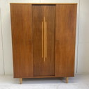 Vintage midcentury sixties wardrobe, detachable hanging and shelving.