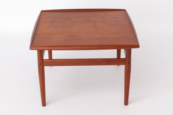 Grete Jalk pour Glostrup Table d'Appoint Danoise en Teck, années 60, Design Scandinave Mid-Century Moderne (photo 9 of 11)