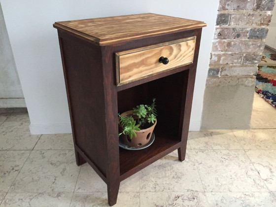 Table Chevet Vintage Pieds COMPAS – Tables de nuit, Wood (photo 12 of 17)