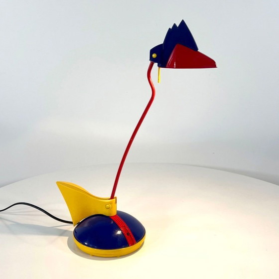 Image 1 of Dreifarbige postmoderne Tukan-Tischleuchte von Brilliant Leuchten Germany, 1980er Jahre