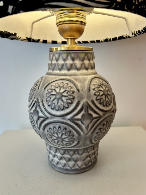 Image 1 of Upcycled table lamp on an MCM vase - wireless, suitable for balconies