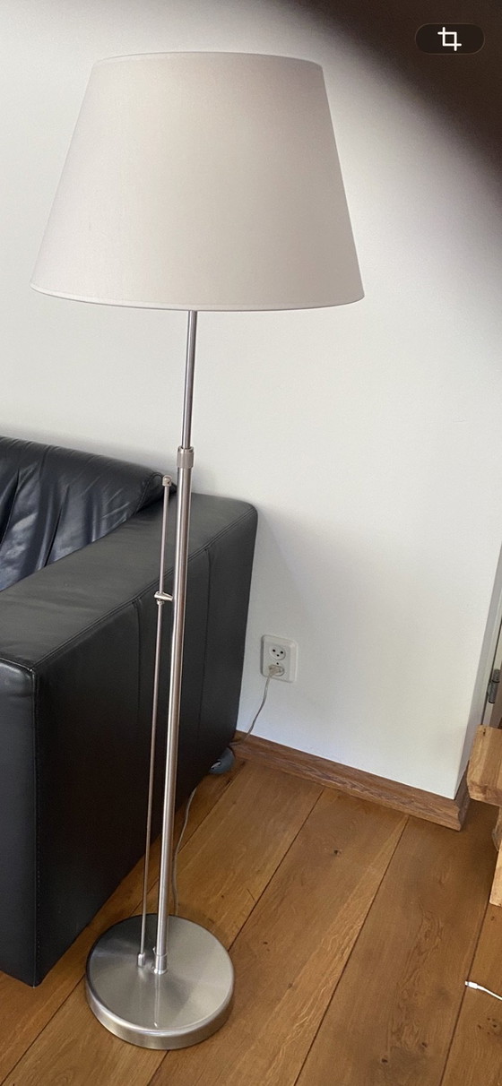 Vloerlamp, Vloerlampen, Aluminium, Katoen, Crème (foto 6 van 6)