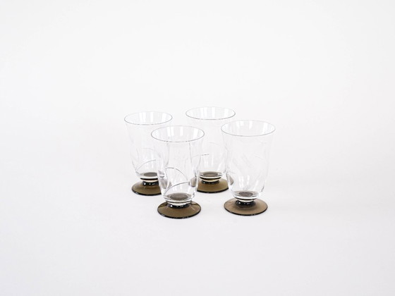Image 1 of Set van vier glazen, Deens design, jaren 70, vervaardigd in Denemarken.