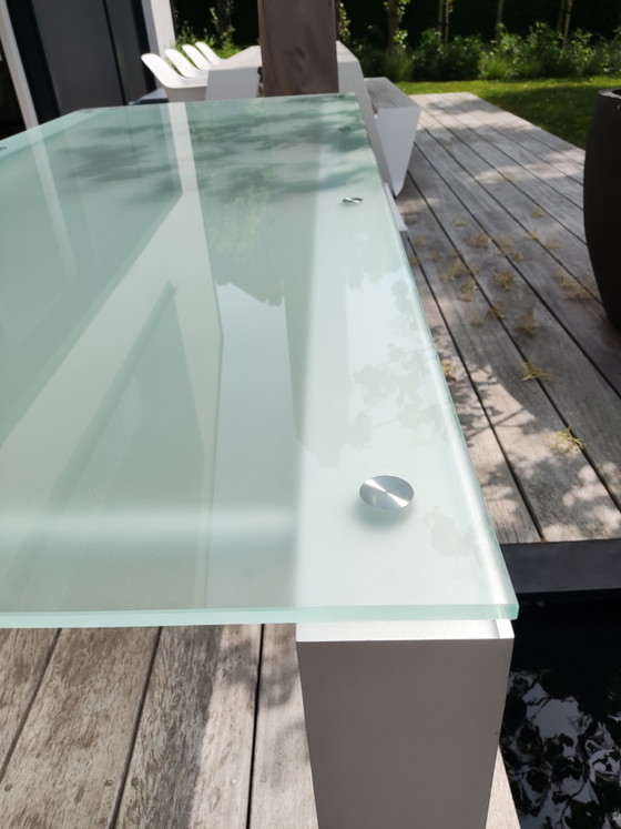Design Tafel Arco Graphic 6 Personen – Eettafels, Glass, Aluminium (photo 3 of 5)