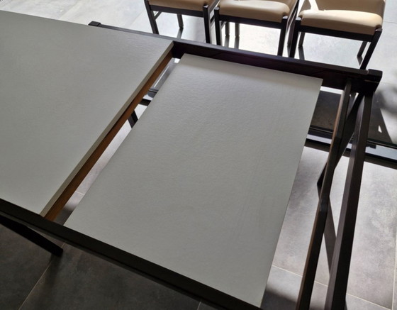 Image 1 of Mesa de comedor Pastoe mid century, cuatro sillas, mesa de centro