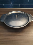 3 pces. Bols couverts vintage en acier Gero Zilmeta 33, 30, 27 cm