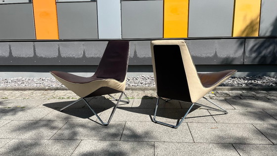 Image 1 of Walter Knoll Design Armchair My Chair Leather brown-beige - Set of 2