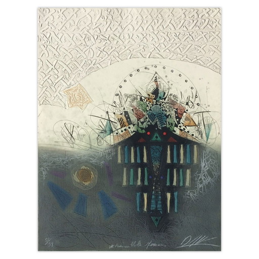 Acquaforte firmata Georges DUSSAU Incredible Memoir 1985