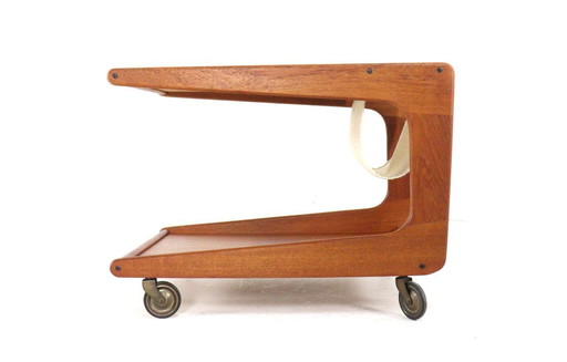 Sika mobler trolley avec porte-revues vintage danois