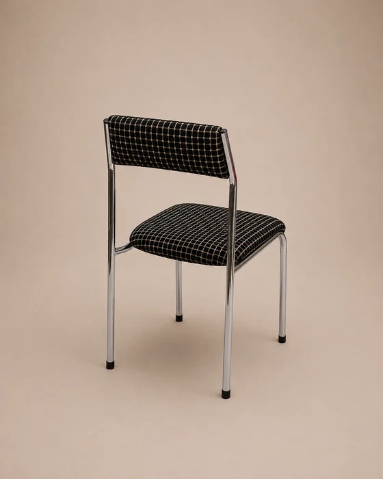 Set of 4 vintage 1970s tubular frame chairs – Dining chairs, Chrome, Industrieel (photo 3 of 4)