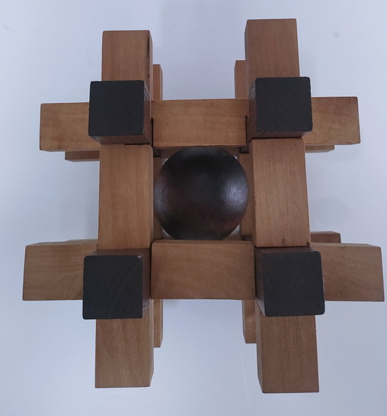 Image 1 of puzzel XL massief hout jaren 80