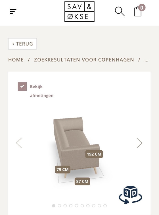 Image 1 of Schwedisches Sav&økse-Designersofa mit 2,5 Sitzplätzen