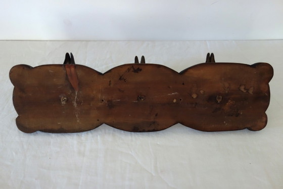 Image 1 of Vintage wall-mounted coat rack with deer hooves, Hautes-Alpes