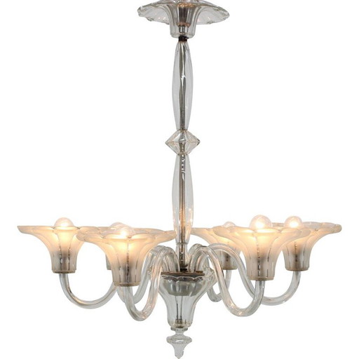 Coppia di lampadari in vetro d'epoca, 1920