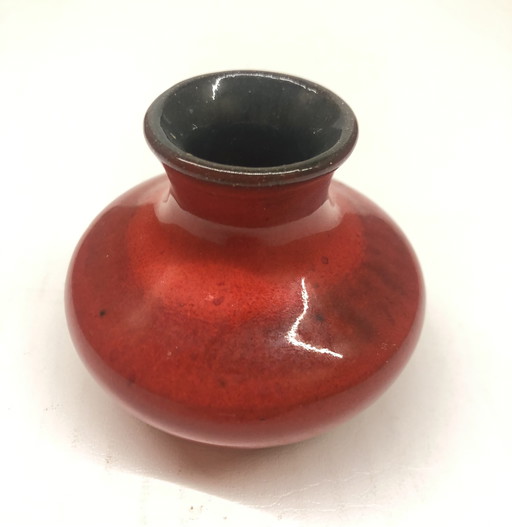 Vintage Red Ceramic Vase