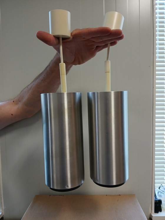 Image 1 of 2 lampade a sospensione in alluminio Space Age di Staff