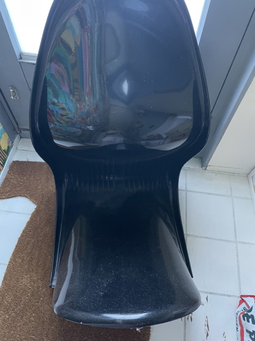 Schwarzer Original-Panthon – Vitra, eetkamerstoelen, Plastic (photo 2 of 5)