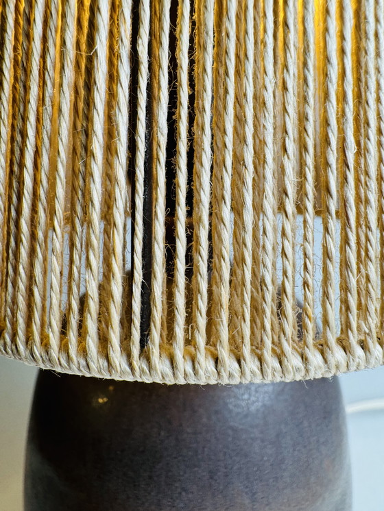 Image 1 of KERAMIEK EN SISAL TAFELLAMP VAN AGNE ARONSSON, ZWEDEN, 1960