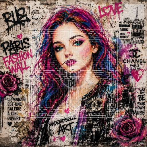 Chanel urbano (60×60 cm) – wanddecoratie, Aluminium, Other (photo 2 of 5)