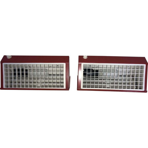 Coppia di applique vintage in metallo Ikea tipo v204