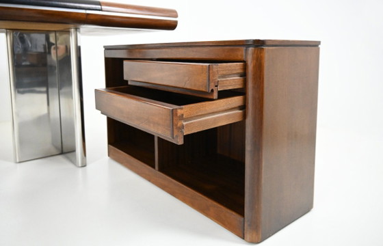 Italian Desk by Hans Von Klier for Skipper, 1970s – Leather, Wood (photo 12 of 15)