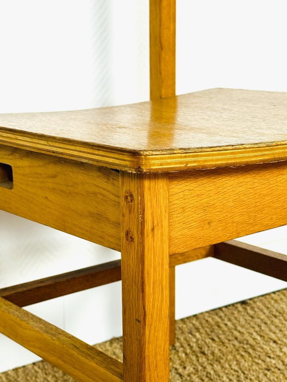 Image 1 of Set di 6 sedie da pranzo vintage in rovere, Francia, 1950