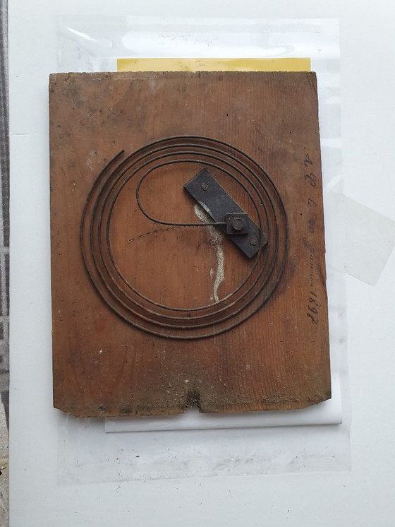 Image 1 of Antieke Franse wandklok - 1897 - houten uurwerk