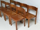 8 x Sedie Vintage in Legno Massello | 1973