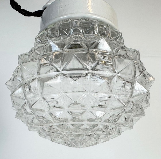 Image 1 of Suspension vintage en porcelaine blanche, années 1970