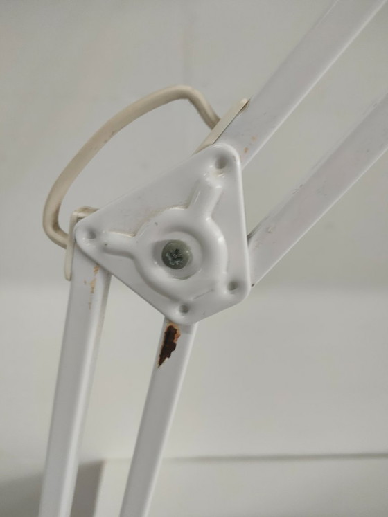 Image 1 of Scissor lamp Desk lamp Lival P12 white Finland 1970s