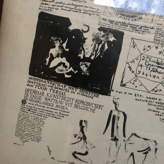 Image 1 of b/w lithograph "Nicolaus Copernicus" by Toon Tersas (1973)