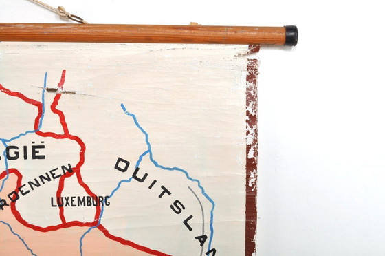 Image 1 of Vintage Painted Map of France, 1950s