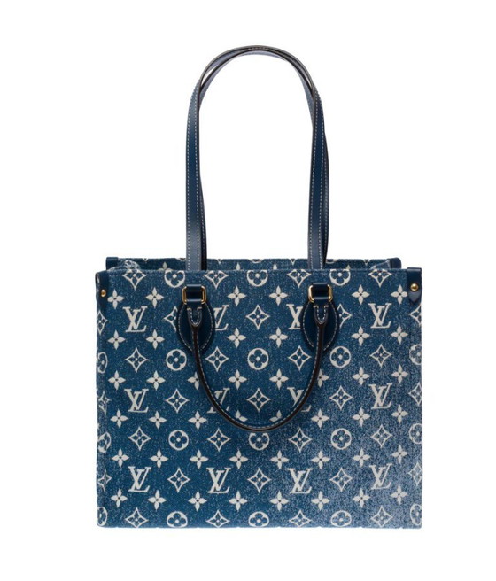 Image 1 of Borsa LOUIS VUITTON Onthego en Denim Bleu - 103480 Prezzo di vendita