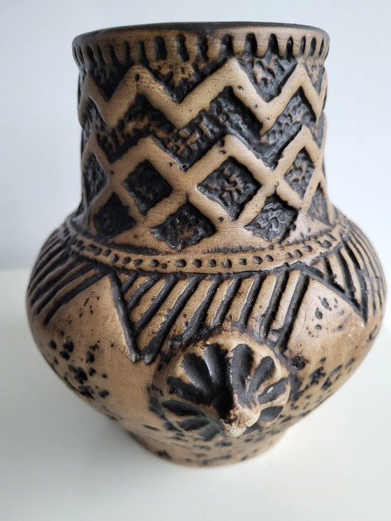 Image 1 of Jarrón Jasba Cerámica, Estilo Maya Mexicano