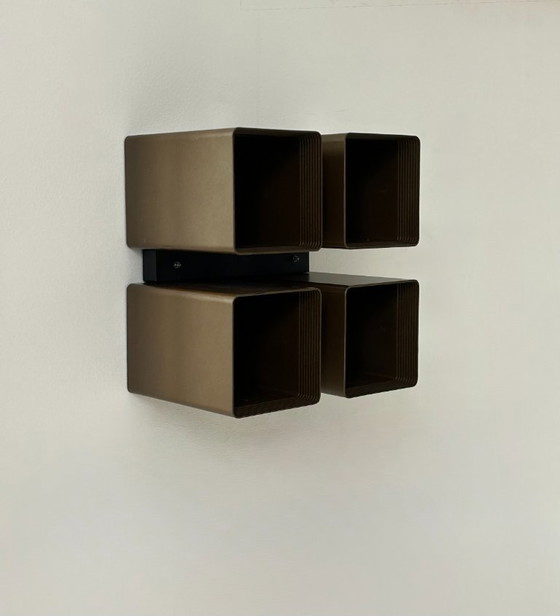 Image 1 of Lampada da parete vintage RAAK, P1445, metallo e ABS marrone, Paesi Bassi, 1970