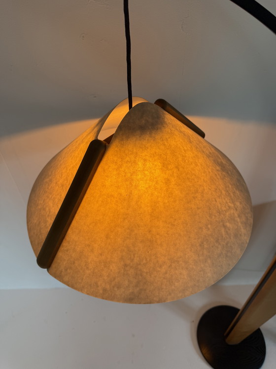 Image 1 of Vintage alder fishing rod lamp, Domus ‘80