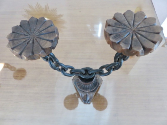 Image 1 of Coppia di candelabri brutalisti degli anni '30