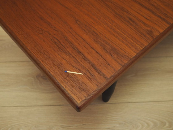 Danish Teak Veneer Coffee Table With Black Tapered Legs, 1960s – Wood (photo 7 of 10)