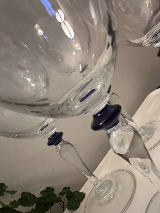 Image 1 of Set di 4 bicchieri da vino in cristallo