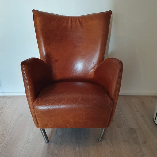 Montis windy armchairs, raw leather