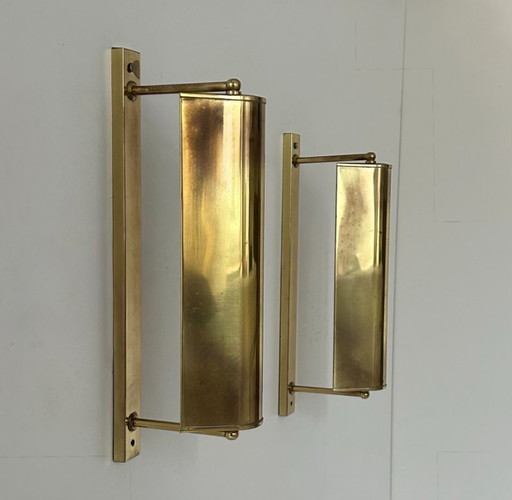 Pair of vintage brass swivel sconces, France, 1960