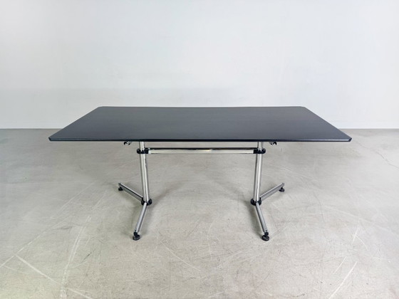 Image 1 of 25x Original USM Haller desk Kitos M Plus black oak