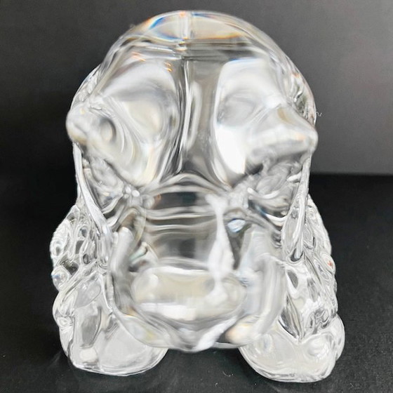 Image 1 of Vintage Vannes le Châtel France dog figurine bowl crystal 1970's