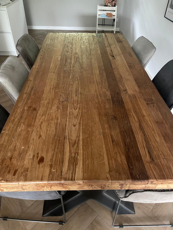 Image 1 of Teak wood dining table 220x105