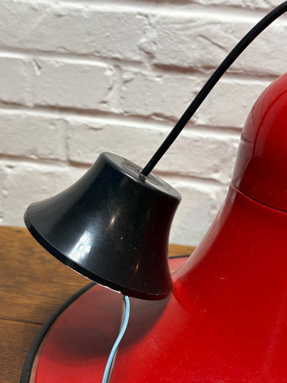Image 1 of Vintage Space Age trumpet pendant lamp red | 70s retro
